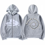 4Tune Graafiline T&otilde;mblukuga kapuuts Unisex Mood vabaaja dressipluus Y2k Mantel Mehed Naised American Street Hip Hop Suure t&otilde;mblukuga jope L