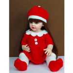 Realistlik 55 cm t&auml;isvin&uuml;&uuml;list korpusega Reborn Baby Doll 22-tolline elutruu j&otilde;uluvana pikkade juustega simulatsiooninukk Beebit&uuml;druk M&auml;nguasi Lapsele M&auml;ngukaaslase j&otilde;ulukink