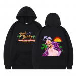 R&auml;ppar Bad Bunny UN VERANO SIN TI Muusikaalbum Pullover Delfiin P&auml;ike Armastus Silmad Mustriga Kapuutsiga Pusad Tavaline Unisex Naiste Vabaaja Dressipluus L