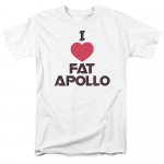 Battlestar Galactica I Heart Fat Apollo Sci Fi TV T-s&auml;rk Valge Unisex T-s&auml;rk S