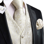 Hi-Tie Tuxedo vest meestele, &uuml;likond, vest kaelaside, taskur&auml;tik, mansetin&ouml;&ouml;bid pulma&auml;ri jaoks XL