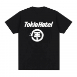 Suvine 100% puuvillane t-s&auml;rk Unisex naiste l&uuml;hikeste varrukatega T-s&auml;rk Rock Band Tokio Hotel logoga tr&uuml;kitud T-s&auml;rk l&uuml;hikeste varrukatega O-kaelusega T-s&auml;rgid 2XL