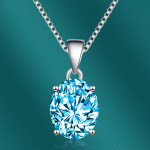 POMOiii ovaalne ripats kaelakee mitmev&auml;rviline mood pulma kihlus ehted sinine