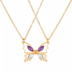 1 tk Lovers Romantiline magnetiline paarikaelakee Mikrotsirkoonist &otilde;&otilde;nes liblikas ripats rangluu kett S&otilde;prusepeo ehted kuld