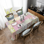 S&otilde;brap&auml;eva armastus Lilled Retro laudlina P&uuml;hadekaunistused Veekindlad ristk&uuml;likukujulised laudlinad Pulmakaunistused Lauakate 4pcs 33x48 Table mat