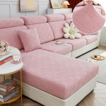 Uus Jacquard diivani istmekatte padi Strech soojad istmekatted &uuml;hev&auml;rvilised tugitooli katted Luksuslikud paksud diivanikatted lemmikloomadele Back Cushion Cover oranž