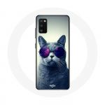 Samsung Galaxy A41 Case Cat Lillad prillid stiilis