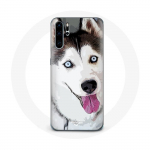 Huawei P30 White Siberian Husky Blue Eyes &uuml;mbris