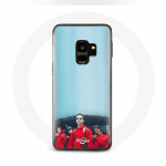 &Uuml;mbris Samsung Galaxy S9 jaoks La casa de papel Berlin Rio ja Tokyo sinise taustaga