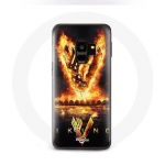 &Uuml;mbris Samsung Galaxy S9 Vikings Series 6. hooaja logoga V tulem&otilde;&otilde;k must taust