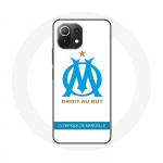 Valge taustaga &uuml;mbris Xiaomi Mi 11 Lite Olympique de Marseille logo jaoks