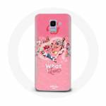 &Uuml;mbris Samsung Galaxy A6 2018 TWICE punase logoga plakatile Mis on armastus