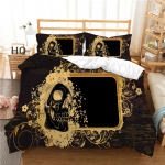 Poiste isikup&auml;rastatud voodipesukomplekt Skull 3D tekikott &uuml;he-/kaheinimesevoodile t&auml;issuuruses luksuslik tekikott Halloweeni kingitus Baby 100x135cm