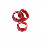 Car Central Control Air Condition Knob button Ring AC Cover Trims Decoration For Alfa Romeo Stelvio Giulia 2017- punane