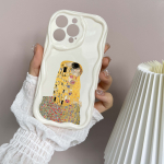 N56 Kiss by Gustav Klimt Design Wavy telefoni&uuml;mbris iPhone 15 14 Pro Max jaoks Samsung S24 S23 Ultra A54 A14 A34 Xiaomi Redmi Huawei Honor pehme tagakaas for iPhone 6