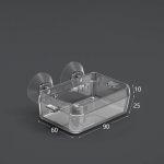 Roomajate l&auml;bipaistev s&ouml;&ouml;tja p&otilde;genemisvastane toidukauss, ussikonteiner tugevate iminappadega Lemmikloom Small - Transparent