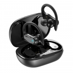Bluetooth-peakomplekt &Uuml;lipikk aku t&ouml;&ouml;iga Spetsiaalne rippuv k&otilde;rvaklapp TWS-t&uuml;&uuml;pi veekindel IPX7 sportlik juhtmeta peakomplekt must