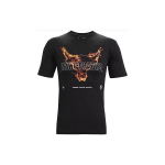 Under Armour Project Rock Prinditud Sportlik L&otilde;tv Kaelusega T-s&auml;rk Meeste Topid Must 1361732-001 S