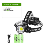 80000LM V&otilde;imas Pealamp USB Laetav Esilatern Taskulamp Suure avaga XHP360 LED Pealamp Matkamiseks Kalastamiseks Pealatern with 18650 battery must
