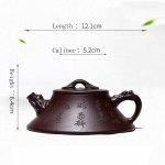 Tuntud algup&auml;rase kaevanduseksperdi 150 ml puhtast k&auml;sitsi valmistatud lillast savist teekann esitleb edukat Kung Fu majapidamises kasutatavat teekeetmispotti 150ml pruun