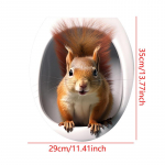 T750#Creative Animal Seinakleebis Vannitoa WC sisekujundus Elutoa kapp Kodukaunistuse kleebised Kaunistavad isekleepuvad seinamaalingud A-29x35cm-PET