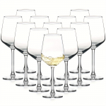 6/8/12 tk Kristallselged 12 untsi veiniklaasid Vastupidavad pika varrega klaasid pliivabad pokaalid, n&otilde;udepesumasinas pestavad, sobivad suurep&auml;raselt veini degusteerimiseks. Set Of 12