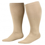 1 paar Spordisokid Suurep&auml;rane Kompressioon K&otilde;rge Elastsus Pluss Suuruse Kesktoru Hingavad Pehmed Libisemisvastased &Uuml;hev&auml;rvilised Jooksu Matkamine Rasvumise sukad 2XL ihukarva