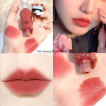 Ice Velvet Moisturizing and hydrating Lip glaze Natural white mist Lip glaze Matte lip gloss Waterproof lipstick Lasting Setting women's makeup 01 # Kasuga White Peach