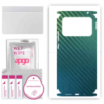 apgo Protective Skin Sticker for the back+sides compatible with Xiaomi Poco C40, Full Wrap Film, Foil, Vinyl - Pattern Carbon Chameleon CAKA1