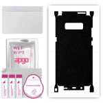 apgo Protective Skin Sticker for the back+sides compatible with Samsung Galaxy Note 8, Full Wrap Film, Foil, Vinyl - Pattern Matte Black