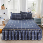 1 tk Voodikate Magamistuba Paigaldatud Lakanikate Pehme Libisemiskindel King Queen Voodiseelik Pulm Voodiseelik ilma Padjap&uuml;&uuml;rita Bed skirt120x200cm
