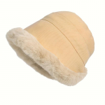 Naiste talvine fuzzy bucket m&uuml;ts, pehme sametist paksendatud kalamehem&uuml;ts, kohev soe Cloche m&uuml;ts must