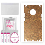 apgo Protective Skin Sticker for the back+sides compatible with Nokia X100, Full Wrap Film, Foil, Vinyl - Pattern Rusty Copper