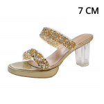 K&otilde;rged plokkkontsad naiste sandaalid platvormiga sussid paksud kontsad, naiste suvev&auml;ljakud, avatud varbaga kleit, kingad, kahe rihmaga jalatsid 35