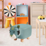 Puidust Ottomani tool Animal Footstool kaasaskantav madala istmega diivanitee kaunistamiseks oranž