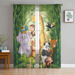 L&otilde;busad Kaelkirjaku Loom Valged &Otilde;hulised Kardinad Elutuppa Voile Kardin Magamistuppa Vannituppa T&uuml;llkardinad Aknaeesriided 135W x 114H(cm)