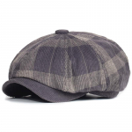S&uuml;gistalvine ruuduline paks ajalehem&uuml;ts velvetist barett Mehed Naised Inglismaa Gatsby Retro Hat Driver Flat Cap 55-58 cm