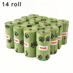14 rulli eriti paksud lekkekindlad koerakakakotid, vastupidavad pol&uuml;et&uuml;leenist j&auml;&auml;tmekotid lemmikloomadele 14 roll roheline