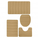 4 tk / komplekt m&auml;luvahust vannimatt Pehmed mikrokiust vannitoavaibad libisemiskindlad paksud tualettmatid Masinaga pestav veeimavus universaalne vannitoakomplekt