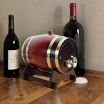Rustikaalne puidust t&uuml;nniga joogiautomaatide komplekt kodupidudeks 1L Wine Red