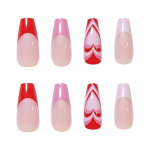 24 t&uuml;kki L&uuml;hikesed kunstk&uuml;&uuml;ned, peale surutavad k&uuml;&uuml;ned Glitter manik&uuml;&uuml;r k&uuml;&uuml;neplaastrid 10ml One Size