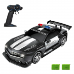 Kaugjuhtimispult Drift Car kaugjuhtimispult politseiauto suur puldiga auto 1/12 2,4 GHz kaugjuhtimispuldiga v&otilde;idus&otilde;iduauto kergete lastega Kingitus lastele 2 battery must