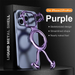 Luksuslik vedel metallist Magsafe magnet&uuml;mbris iPhone 16 15 14 13 Pro Max alumiiniumist kaitserauaga auto magnetiline juhtmeta laadija telefoni kate For iPhone 15 Pro Max