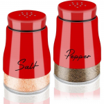 1 komplekt, 2 tk soola- ja pipra&scaron;eileri komplekt, 120 ml klaaspudel roostevabast terasest kaanega k&ouml;&ouml;gisoola ja pipraga korraldaja jaoks 1set of 2pcs punane