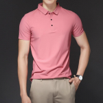 Suvine Meeste Slim-fit s&auml;rk Mugav l&uuml;hikeste varrukatega vabaaja temperamendiga lahe POLO s&auml;rk &auml;ristiilis topp M valge