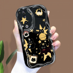 Armas koomiksimustriga kreemjas tekstuuriga korpus Lainelise servaga pehme silikoonkaanega telefoni&uuml;mbris Huawei Honor Infinix Tecno iPhone'i jaoks iPhone 14 Pro Max valge