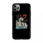 W-35 Spirited Away pehme must &uuml;mbris iPhone'ile 11 12 13 14 15 6 7 8 X XS Pro Max XR Samsung S21 S22 S23 S24 FE Ultra S8 Plus Samsung S20 Ultra tuhmkollane