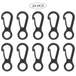 10/50/100 tk nailonplastist v&auml;ikese lipuvarda kl&otilde;psatusega konksud Kinnitus Vastupidavad pandlad konksud seljakoti jaoks 10PCS must