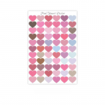 3 lehte/tk S&uuml;damekujulised &uuml;mmargused t&auml;hekujulised kleebised v&auml;ljal&otilde;igete albumi plaanija s&uuml;learvuti dekoratiivkleebiste jaoks