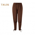 Meeste p&uuml;ksid Keskaegne piraadi pahkluu ja pahkluudega n&ouml;&ouml;riga rihm elastne v&ouml;&ouml;koht, plisseeritud l&otilde;tv &uuml;hev&auml;rviline k&auml;rbitud p&uuml;ksid Cosplay esinemiskost&uuml;&uuml;m M roheline